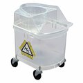 Emsco Group Albino Rhino Mop Bucket with wringer, 26 Qt, Metal-Free, Inmate-Safe for Corrections Facilities 2690-9